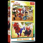 Puzzle 2x24  Spidey i dinozaury 34432