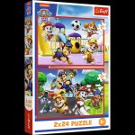 Puzzle 2x24 Psi dzień zabaw Viacom PAW Patrol 34434