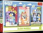 PUZZLE 3x50 - Rodzina Bluey