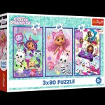 Puzzle 3x80  Kolorowe dni Gabby 34882