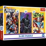 Puzzle 3x80 Dni pełne akcji MARVEL THE AVENGERS34883