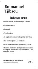 Bouture de paroles