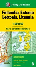 Finlandia, Estonia, Lettonia, Lituania 1:800.000. Carta stradale e turistica