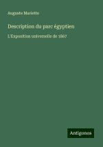Description du parc égyptien