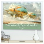 Fantasievolle Zukunftswelten - Science Fiction (hochwertiger Premium Wandkalender 2026 DIN A2 quer), Kunstdruck in Hochglanz