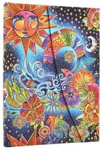 2026 Celestial Magic (Whimsical Creations) Midi 18-month Horizontal Hardcover Flexi Dayplanner 2025-2026 (Wrap Closure)
