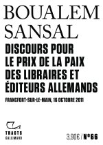Discours pour le Prix de la paix des libraires et éditeurs allemands
