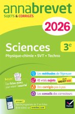 Annales du brevet 2026 - Annabrevet Sciences (Physique-chimie, SVT, Technologie) 3e - Nouveau brevet
