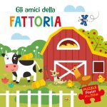 amici della fattoria. Puzzle poster