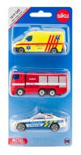 SIKU Set mix policie, hasiči, ambulance
