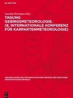 Tagung Gebirgsmeteorologie. (8. Internationale Konferenz für Karpartenmeteorologie)