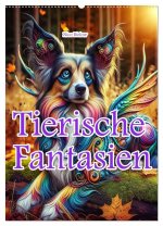 Tierische Fantasien (Wandkalender 2026 DIN A2 hoch), CALVENDO Monatskalender