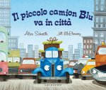 piccolo camion Blu va in città