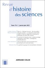 Revue d'histoire des sciences 78-1 1/2025