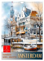 Amsterdam - Fahrräder, Giebel, Grachten (Wandkalender 2026 DIN A4 hoch), CALVENDO Monatskalender