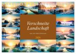 Verschneite Landschaft unter einer fahlen Wintersonne (Tischkalender 2026 DIN A5 quer), CALVENDO Monatskalender