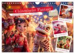 Chinesische Fantasy - Szenen inspiriert von Anime und Tradition (Wandkalender 2026 DIN A4 quer), CALVENDO Monatskalender