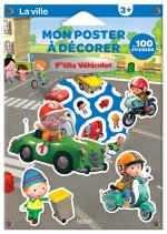 Pochette poster + sticker P'tits véhicules - La ville