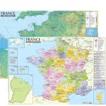 France 1/2.200.000 - carte administrative et physique (avec barres alu) 67 × 47 cm