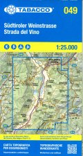 049. Südtiroler Weinstrasse / Strada del Vino. Carta topografica in scala 1:25.000, antistrappo, impermeabile, fotodegradabile