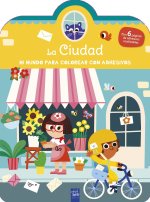 Mi mundo para colorear con adhesivos. La ciudad