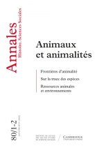 Annales HSS  n° 80/1-2 - Animaux et animalités