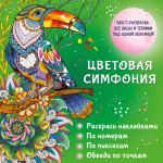 Цветовая симфония. Раскрась наклейками, по номерам, по пикселям, обведи по точкам