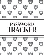 XL Large Print Password Tracker (Lock Shield Gray)