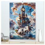 Surrealismus Meer WELT - Digitale Kunst (hochwertiger Premium Wandkalender 2026 DIN A2 hoch), Kunstdruck in Hochglanz