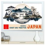 Japan - Aquarell Kunst und Tradition (hochwertiger Premium Wandkalender 2026 DIN A2 quer), Kunstdruck in Hochglanz