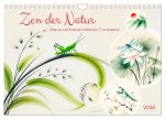 Zen der Natur - Pflanzen und Insekten im Stile der Tuschmalerei (Wandkalender 2026 DIN A4 quer), CALVENDO Monatskalender