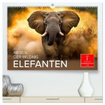Elefanten - Riesen der Wildnis (hochwertiger Premium Wandkalender 2026 DIN A2 quer), Kunstdruck in Hochglanz
