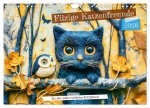 Filzige Katzenfreunde - Ein Jahr voller niedlicher KI-Filzkunst (Wandkalender 2026 DIN A4 quer), CALVENDO Monatskalender