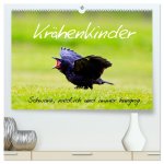 Krähenkinder - Schwarz, niedlich und immer hungrig (hochwertiger Premium Wandkalender 2026 DIN A2 quer), Kunstdruck in Hochglanz