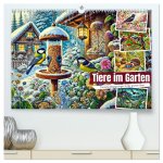 Tiere im Garten - Tierische Begegnungen in der grünen Oase (hochwertiger Premium Wandkalender 2026 DIN A2 quer), Kunstdruck in Hochglanz