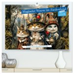 Magische Wesen im Zauberland - Fantasie-Tiere im Steampunk-Kalender (hochwertiger Premium Wandkalender 2026 DIN A2 quer), Kunstdruck in Hochglanz