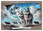 Die Eleganz der Wölfe - Mythische Begegnungen in der Natur (Tischkalender 2026 DIN A5 quer), CALVENDO Monatskalender