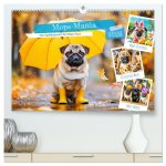 Mops-Mania - Der Spaßkalender für Mops-Fans (hochwertiger Premium Wandkalender 2026 DIN A2 quer), Kunstdruck in Hochglanz