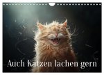 Auch Katzen lachen gern (Wandkalender 2026 DIN A4 quer), CALVENDO Monatskalender