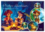 Piraten-Abenteuer - Die Reise zum verborgenen Schatz (Wandkalender 2026 DIN A2 quer), CALVENDO Monatskalender