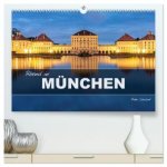 Abend in München (hochwertiger Premium Wandkalender 2026 DIN A2 quer), Kunstdruck in Hochglanz
