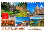 Deutschland - traumhafte Sehenswürdigkeiten (Tischkalender 2026 DIN A5 quer), CALVENDO Monatskalender