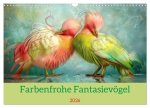Farbenfrohe Fantasievögel (Wandkalender 2026 DIN A3 quer), CALVENDO Monatskalender