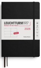 Weekly Planner 2026 Medium (A5) Black