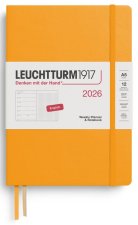 Weekly Planner & Notebook 2026 Medium (A5) Rising Sun - tečkovaný