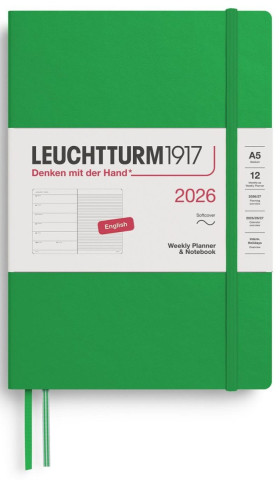 Weekly Planner & Notebook 2026 Medium (A5) Spring Leaf