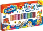 Kredki Bambino 24 kolory metalowe pudełko + temperówka