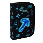 Piórnik pojedynczy jednoklapkowy z wyposażeniem Astrabag Dark Pixel AC11