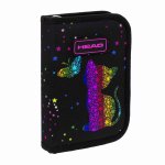 Piórnik pojedynczy dwuklapkowy bez wyposażenia Head Golden Effect Rainbow Kitty AC1