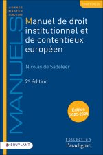 Manuel de droit institutionnel et de contentieux européen